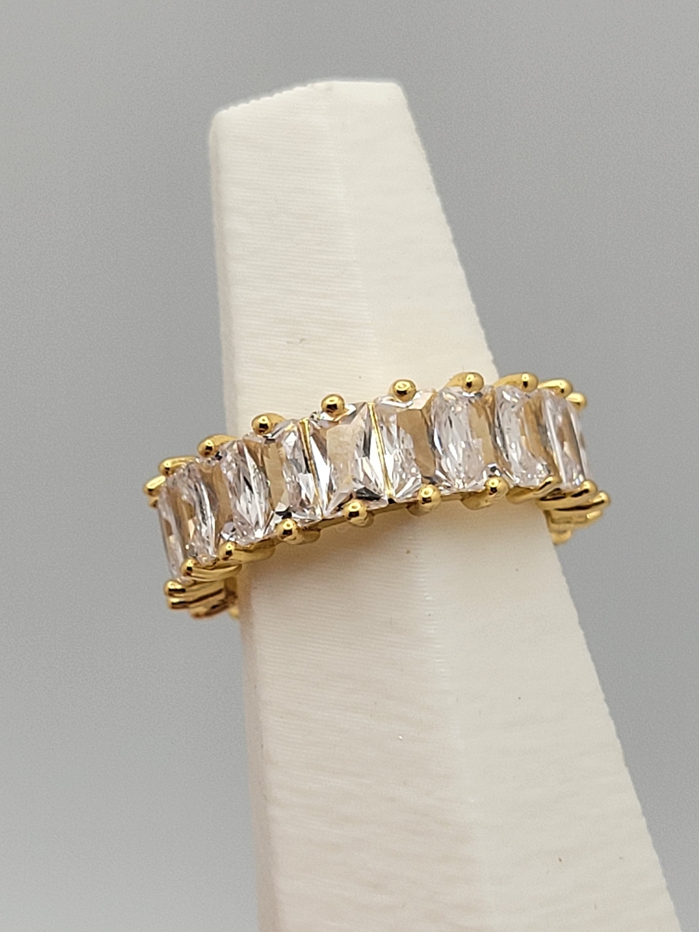 Gold-Tone Clear Crystal Eternity Band - Women's Jewelry